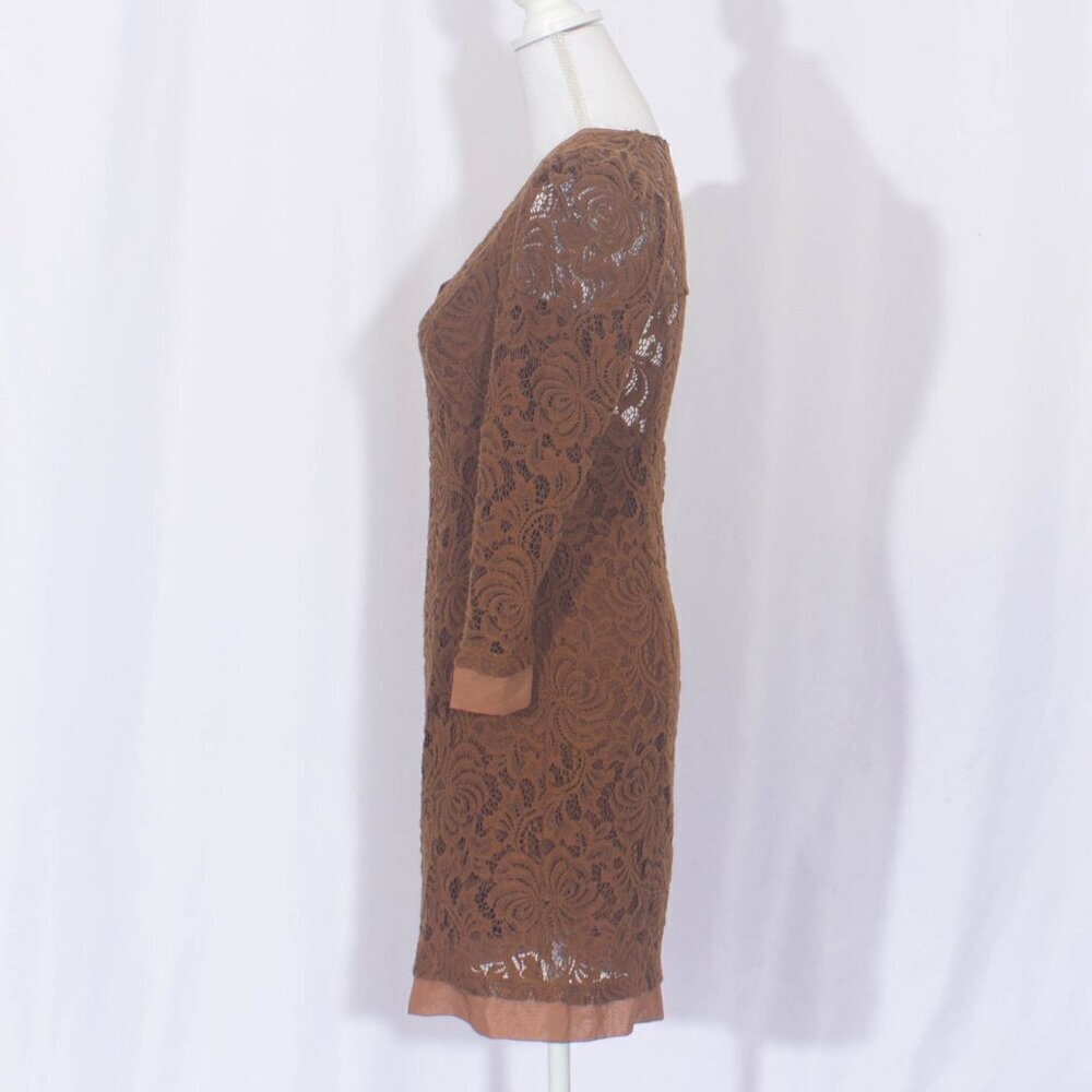 FREE PEOPLE Puff Sleeve Lace Dress Size S - Picture 4 of 9